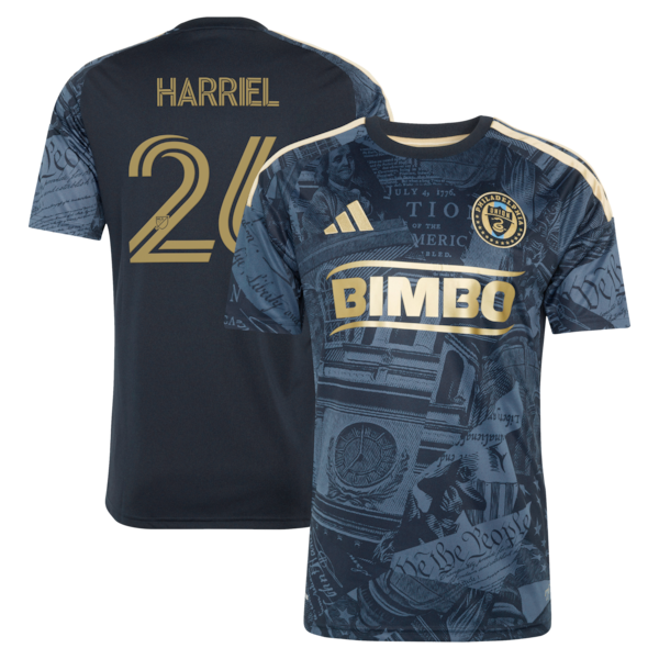 Nathan Harriel Philadelphia Union Adidas 2026 1776 KIT Replica Jersey Navy 2026