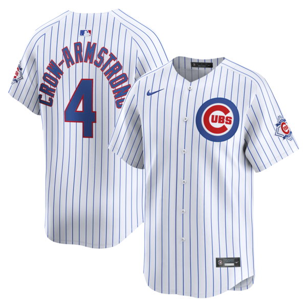 Pete Crow Armstrong Chicago Cubs Nike 150th Anniversary Limited Jersey White 2025/26