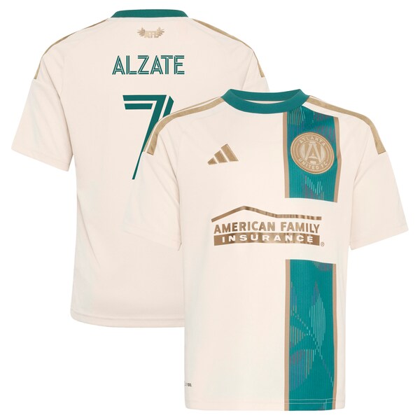 Steven Alzate Atlanta United FC Adidas Youth 2026 Spirit OF 96 Replica Jersey TAN 2026