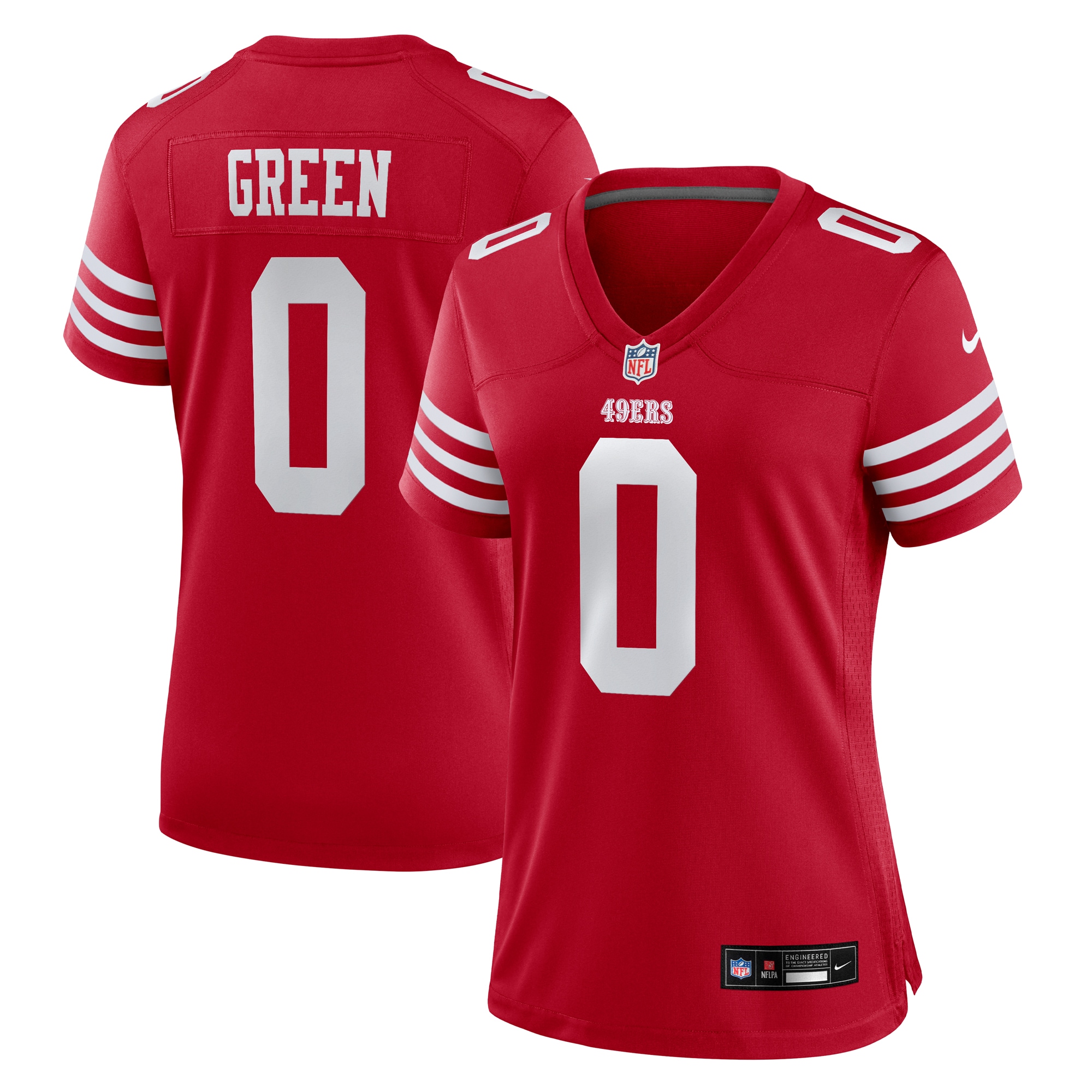Renardo Green SAN Francisco 49ers Nike Womens Team Game Jersey Scarlet 2025/26