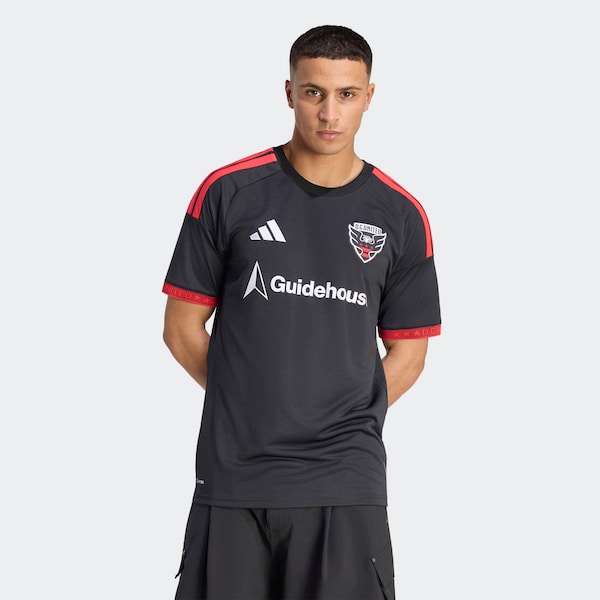 DC United Adidas 2026 Black AND RED KIT Replica Jersey Black 2026