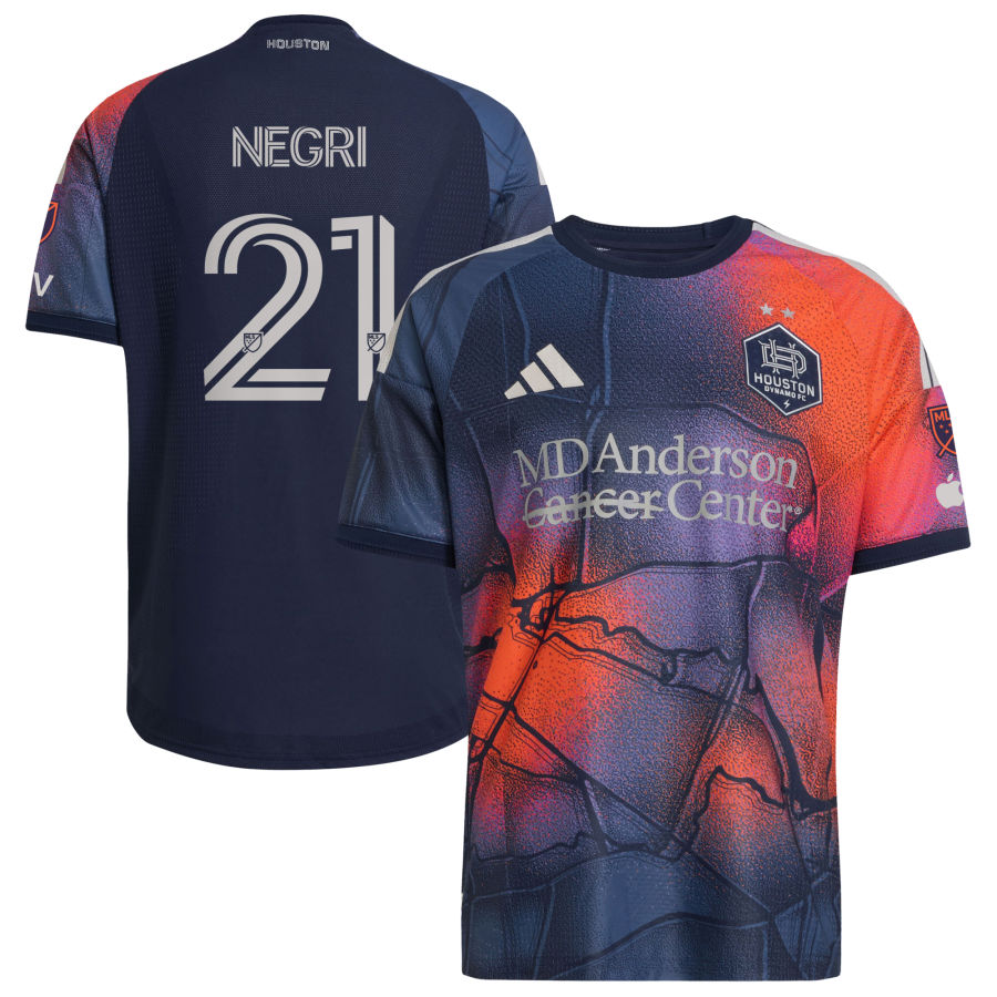 Houston Dynamo FC Adidas 2026 Mission Control ON Field Authentic Patch Custom Jersey Blue 2026